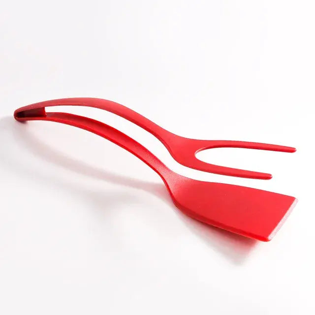 2 In 1 Nylon Grip, Non-Stick Tongs Spatula