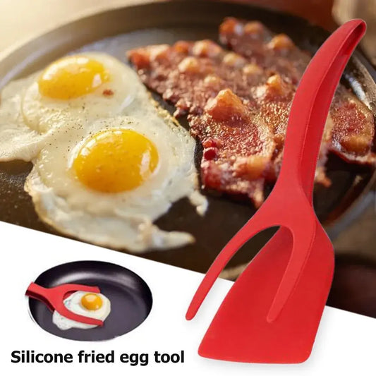 2 In 1 Nylon Grip, Non-Stick Tongs Spatula