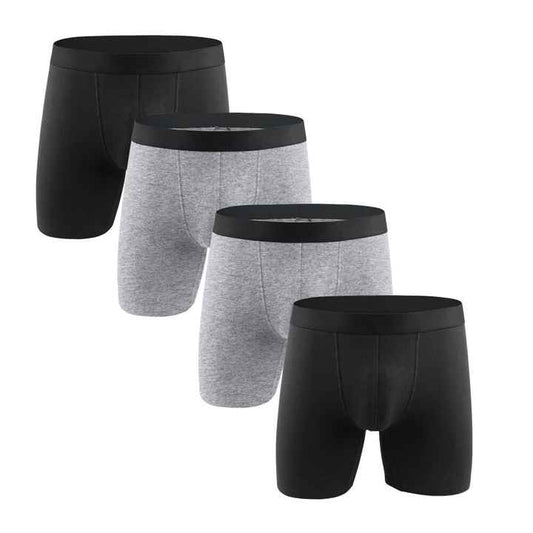 5 Pack Men's Boxer Briefs Cotton Underwear Shorts Set