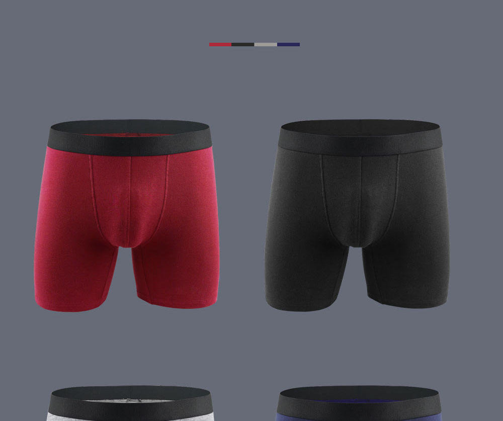 5 Pack Men's Boxer Briefs Cotton Underwear Shorts Set