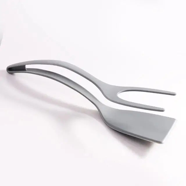 2 In 1 Nylon Grip, Non-Stick Tongs Spatula